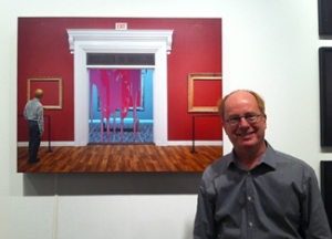 Gregory Scott with his piece In the next room, 2012